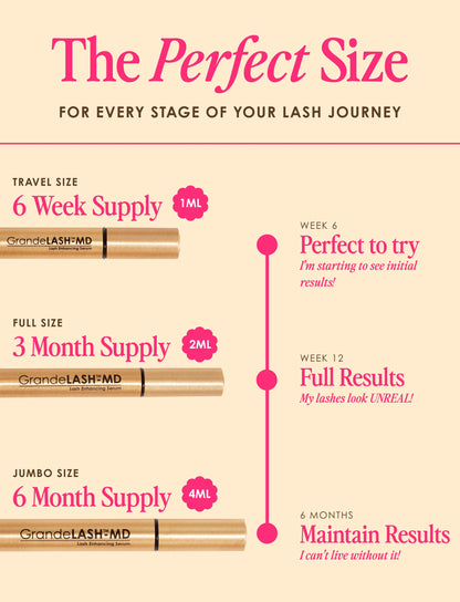Grande Cosmetics GrandeLASH-MD Lash Enhancing Serum - Peptide & Vitamin Infused Formula for Longer, Thicker, Fuller Looking Lashes - Ophthalmologist Tested, Cruelty-Free Two-pack