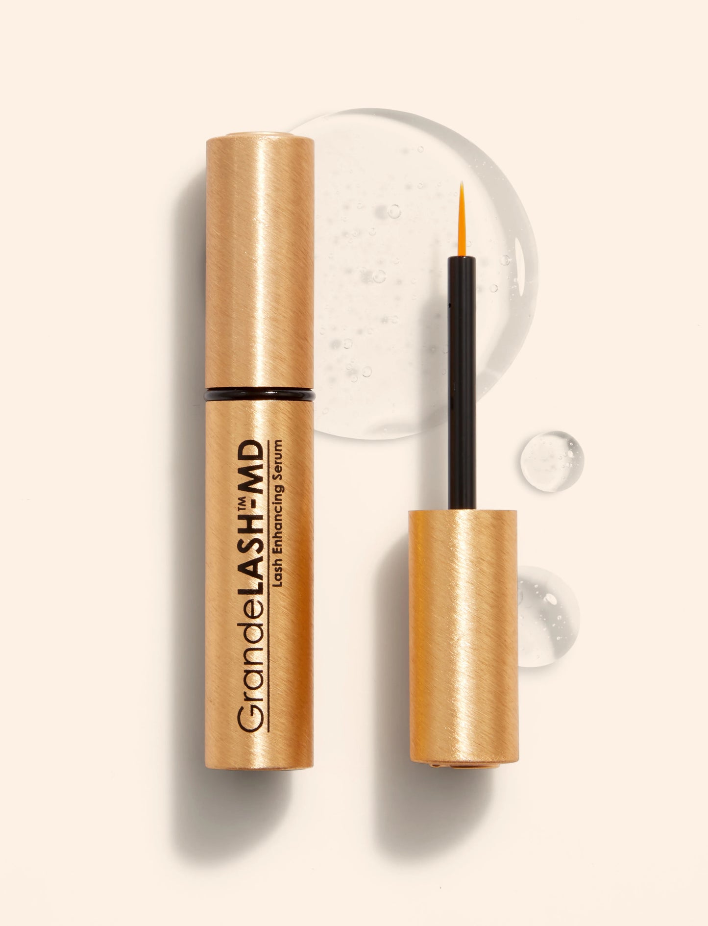 Grande Cosmetics GrandeLASH-MD Lash Enhancing Serum - Peptide & Vitamin Infused Formula for Longer, Thicker, Fuller Looking Lashes - Ophthalmologist Tested, Cruelty-Free Two-pack