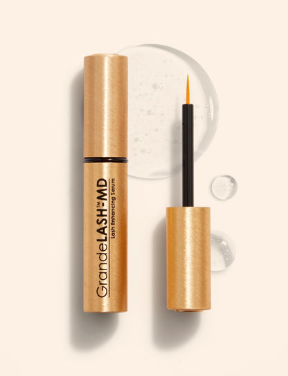 Grande Cosmetics GrandeLASH-MD Lash Enhancing Serum - Peptide & Vitamin Infused Formula for Longer, Thicker, Fuller Looking Lashes - Ophthalmologist Tested, Cruelty-Free Two-pack